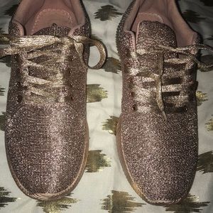 Rose Gold Metallic Sneakers